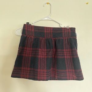 Abercrombie & Fitch Skirts Plaid Wool Mini Skirt | Black/Red | S **Pre-owned